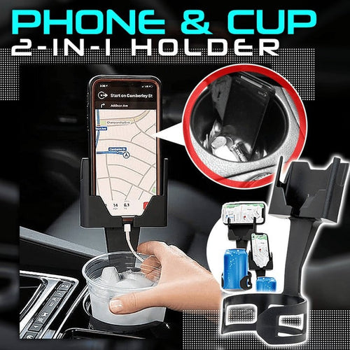 360° Rotating Car Phone & Cup Holder