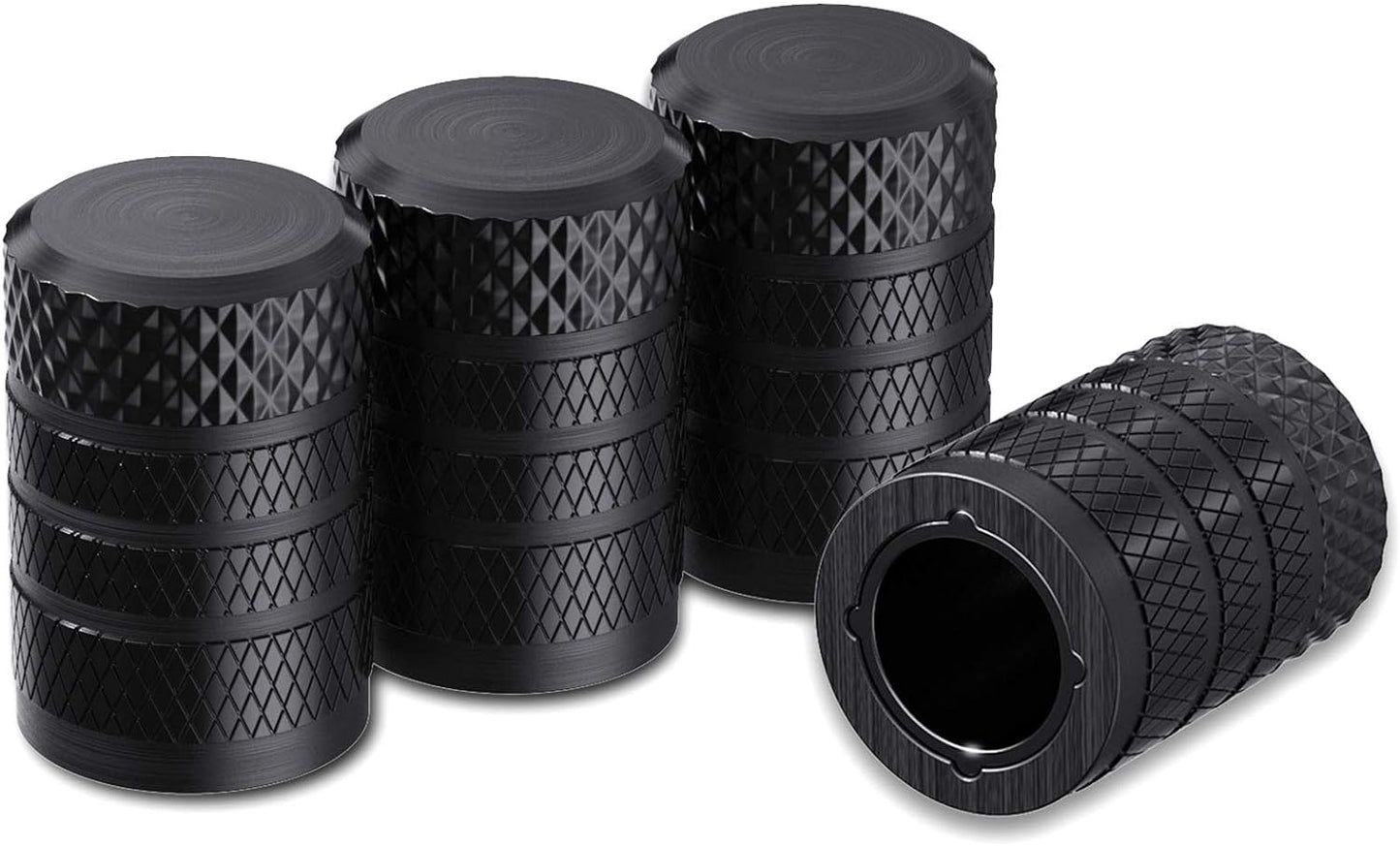 Fresh Auto Pal Tire Valve Stem Caps – Black (4-Pack)