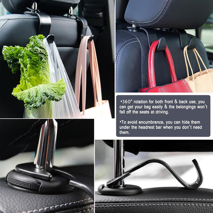 Fresh Auto Pal Car Seat Headrest Hook – 4 Pack