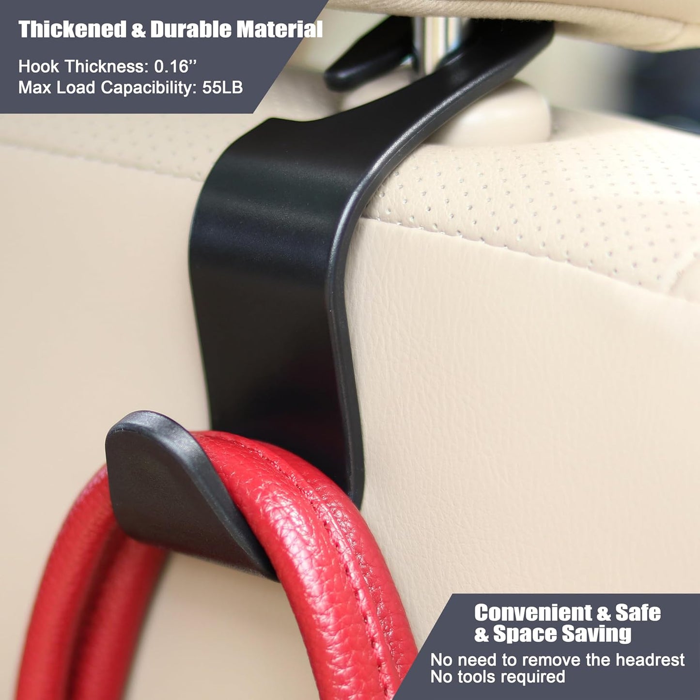 Fresh Auto Pal Car Seat Headrest Hook – 4 Pack
