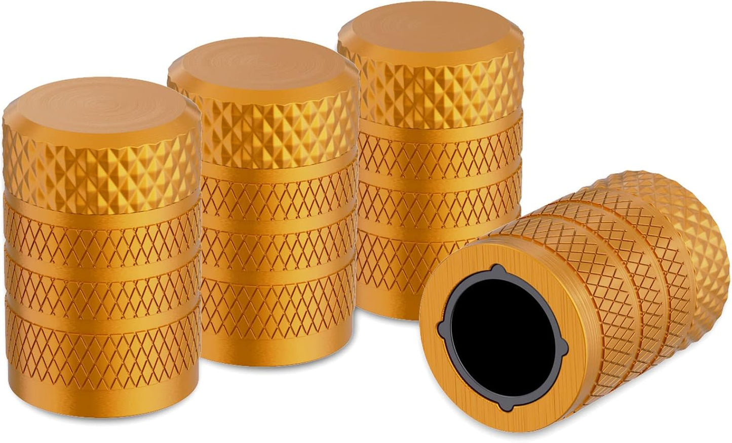 Fresh Auto Pal Tire Valve Stem Caps – Black (4-Pack)