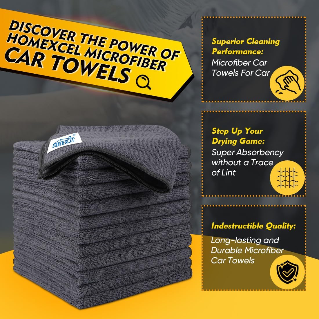 Keep Your Car and Home Spotless with Ultra-Soft Microfiber Towels