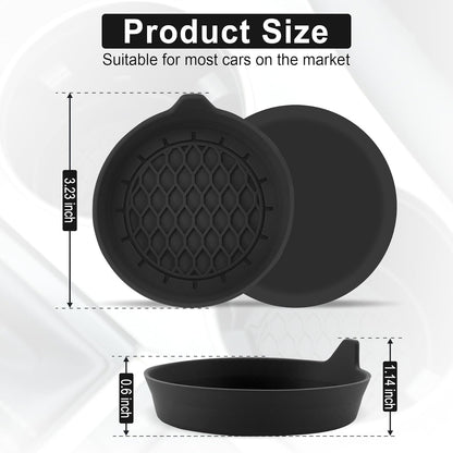 Car Cup Holder Coasters (4-Pack) – Universal Non-Slip Silicone Inserts for SUV, Sedan, MPV – Interior Car Accessories for Men & Women