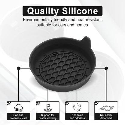 Car Cup Holder Coasters (4-Pack) – Universal Non-Slip Silicone Inserts for SUV, Sedan, MPV – Interior Car Accessories for Men & Women