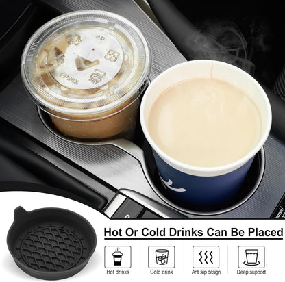 Car Cup Holder Coasters (4-Pack) – Universal Non-Slip Silicone Inserts for SUV, Sedan, MPV – Interior Car Accessories for Men & Women