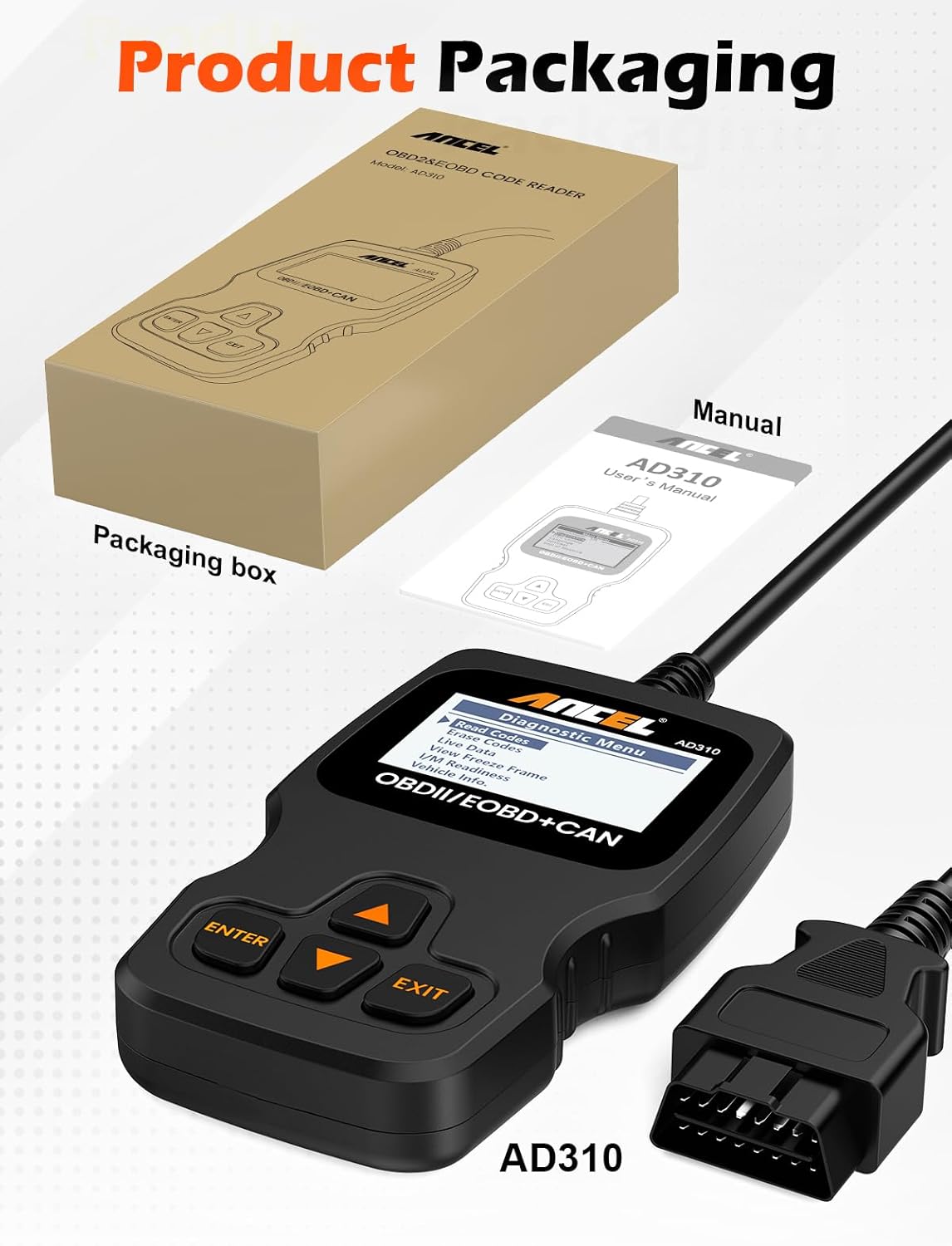 ANCEL AD310 OBD2 Scanner – Universal Engine Code Reader & Diagnostic Tool