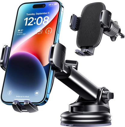 Fresh Auto Pal 3-in-1 Car Phone Mount – Dashboard, Windshield & Air Vent Holder | Universal Fit for iPhone, Android, GPS Devices