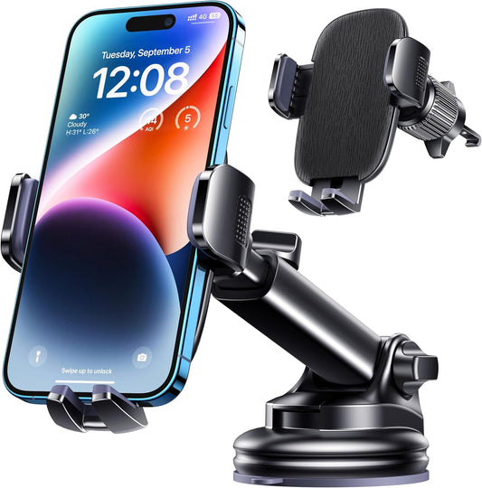 Fresh Auto Pal 3-in-1 Car Phone Mount – Dashboard, Windshield & Air Vent Holder | Universal Fit for iPhone, Android, GPS Devices