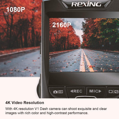 REXING V1 4K Ultra HD Dash Cam – Ultimate Road Safety in Stunning Detail