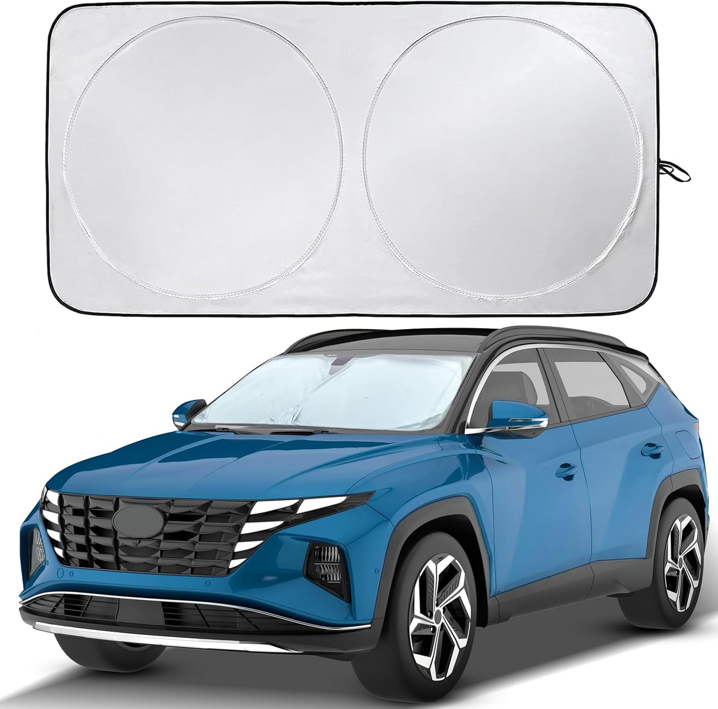 Fresh Auto Pal Patented Windshield Sun Shade – Medium (64"x32")