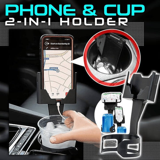 360° Rotating Car Phone & Cup Holder