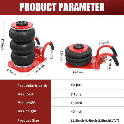 VEVOR 3-Ton Triple Bag Air Jack – Fast